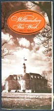 WILLIAMSBURG THIS WEEK MAY 11-17 1953 BROCHURE MAP VINTAGE PHOTOS VIRGINIA