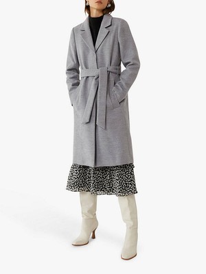 light grey wrap coat