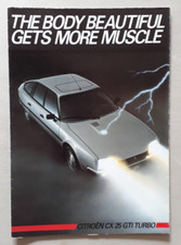 Citroen CX 25 GTi Turbo Brochure 1984