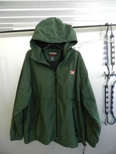 NEW DAIRYLAND SEED  MEN'S GREEN HOODED NYLON ULTRA CLUB JACKET SIZE L