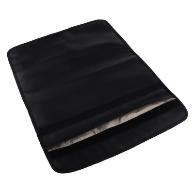 Schwarz Leder Tragbare Laptop Tablet Hülle Tasche Faraday Signal Block 16x15 Zoll