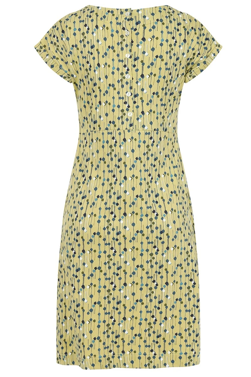 Green dress top with yellow fish