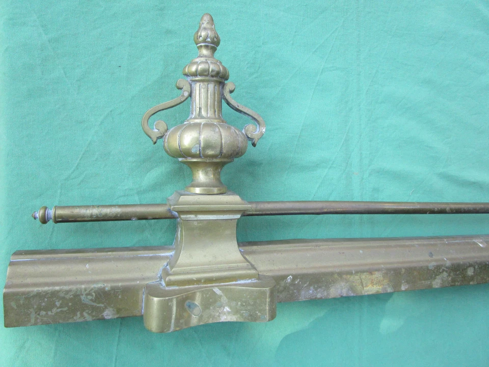 Devant de cheminée garniture laiton bronze ancienne style Louis XVI large 101 cm - Photo 2/4