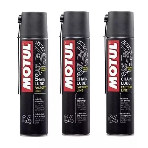 3 Packungen 400 ML Fett Spray für Kette Motul C4 Chain Lube Factory Line