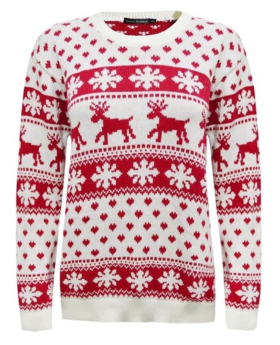 Girls Boys Christmas Xmas Bambi Rudolph Penguin Sweaters Jumper Pullover 3-14 Yr - Picture 25 of 27