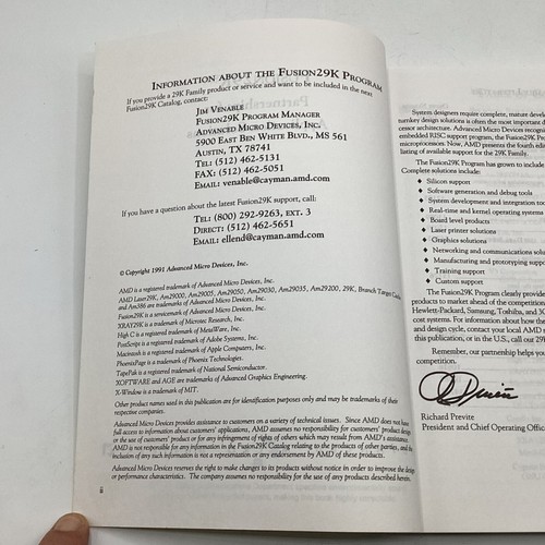 1992 Advanced Micro Devices Fusion29K Catalog Partner For Applications Solutions - Picture 5 of 7