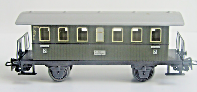 Lot De 4 Wagons Voyageurs Märklin 4040 En HO - Occasion, Couleur Verte