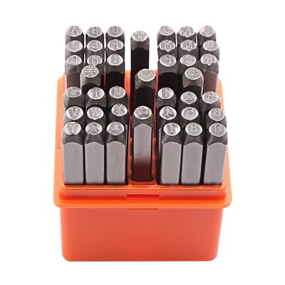 41piece Number & Letter Metal Stamp Set 3mm 1/8 az & 09 + Heart/clover/flow
