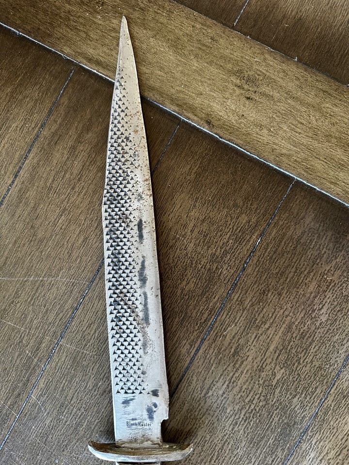 Hand Forged Steel Farrier Rasp File Blade Hunting Bowie Knife Vintage ...