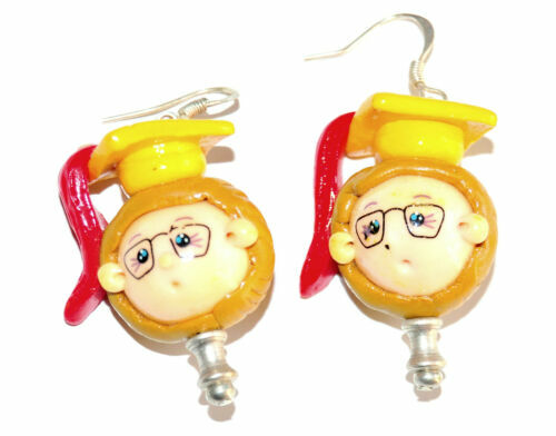 Boucles D'oreilles Vintage à Clips - Plastique Orange écailles - Années 70 Rétro