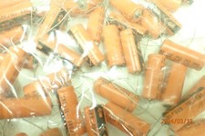 680UF 16V AXIAL ALUMINIUM CAPACITOR ORANGE BODY VINTAGE AUDIO x25pcs