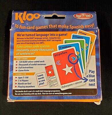 KLOO Games - Learn Spanish Games Packs 1 and 2 (Decks 1, 2, 3 & 4)