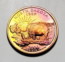 TONED 2006 S NORTH DAKOTA STATE WASHINGTON QUARTER CLAD PROOF UNC #P1331