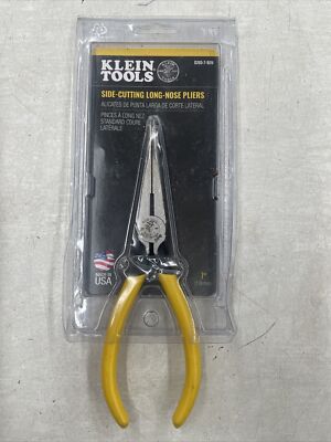 Klein Tools D203-7-SEN  7'' Standard Long Nose Pliers Side Cutting #10T.34*