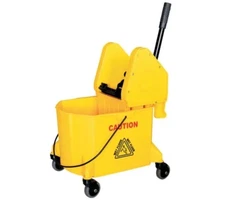 28.5 - Quart Yellow Mop Bucket with WRINGER