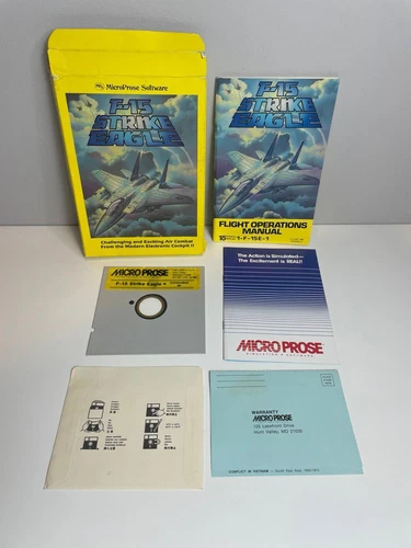 F-15 Strike Eagle C64 Commodore 64 Game Complete Microprose Disk