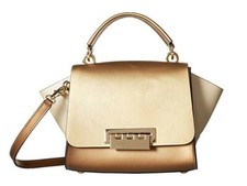Women's Zac Zac Posen Eartha Top-handle Crossbody Woodsmoke Metallic Msrp $495