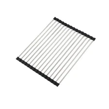 Roll Up Dish Drying Rack Stainless Kitchen Accessories Foldable Dish Rack Antisl