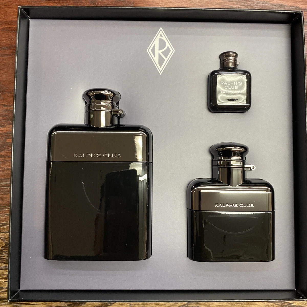 RALPH S CLUB RALPH LAUREN MEN COLOGNE GIFT SET EDP SPRAY 3.4 OZ 1.0 OZ MINI