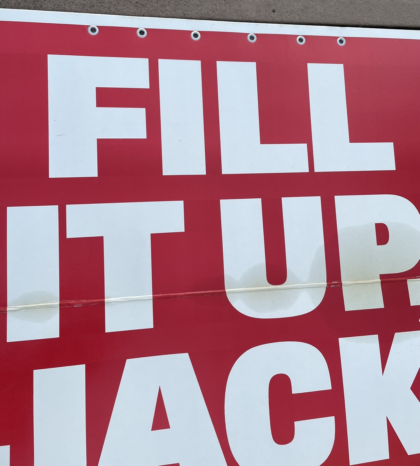 1960’s Texaco Sky Chief Gasoline Sign Jack Benny “Fill It Up, Jack” 70”x48”