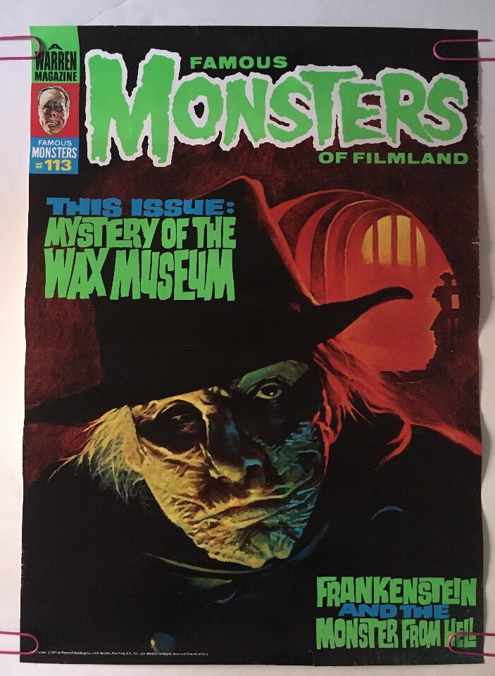 Famous Monsters Vintage Poster Magazine Comic Book Cover 1970's