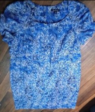 Roaman's Plus Size Dress Women's Size 22 Stretch EUC Blue