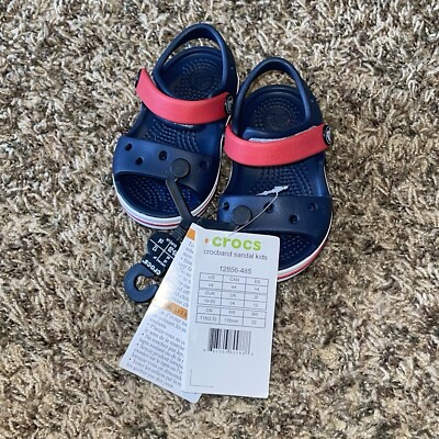 Crocs Crocband Kids Baby Sandal 12856-485 Navy/Red Size C4
