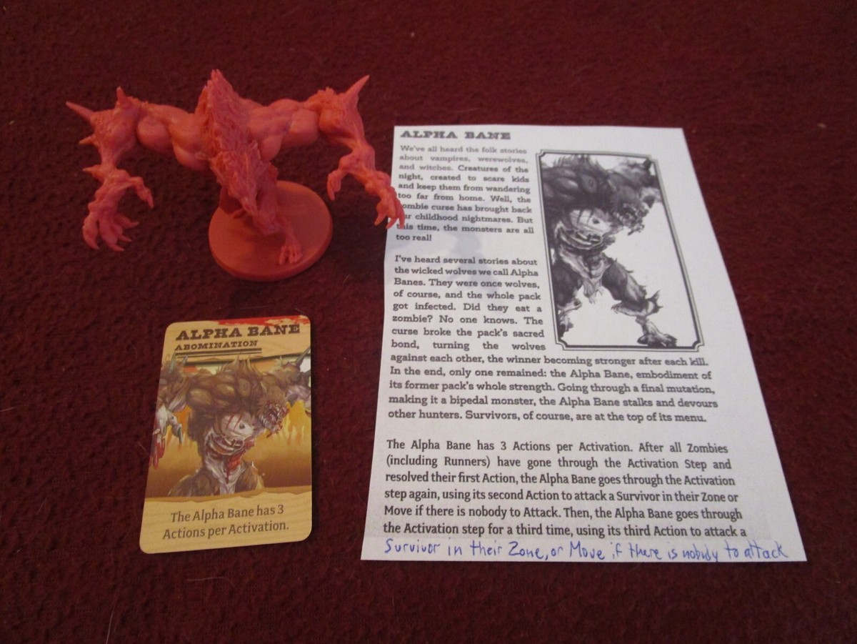 Zombicide Undead or Alive Alpha Bane abomination Kickstarter