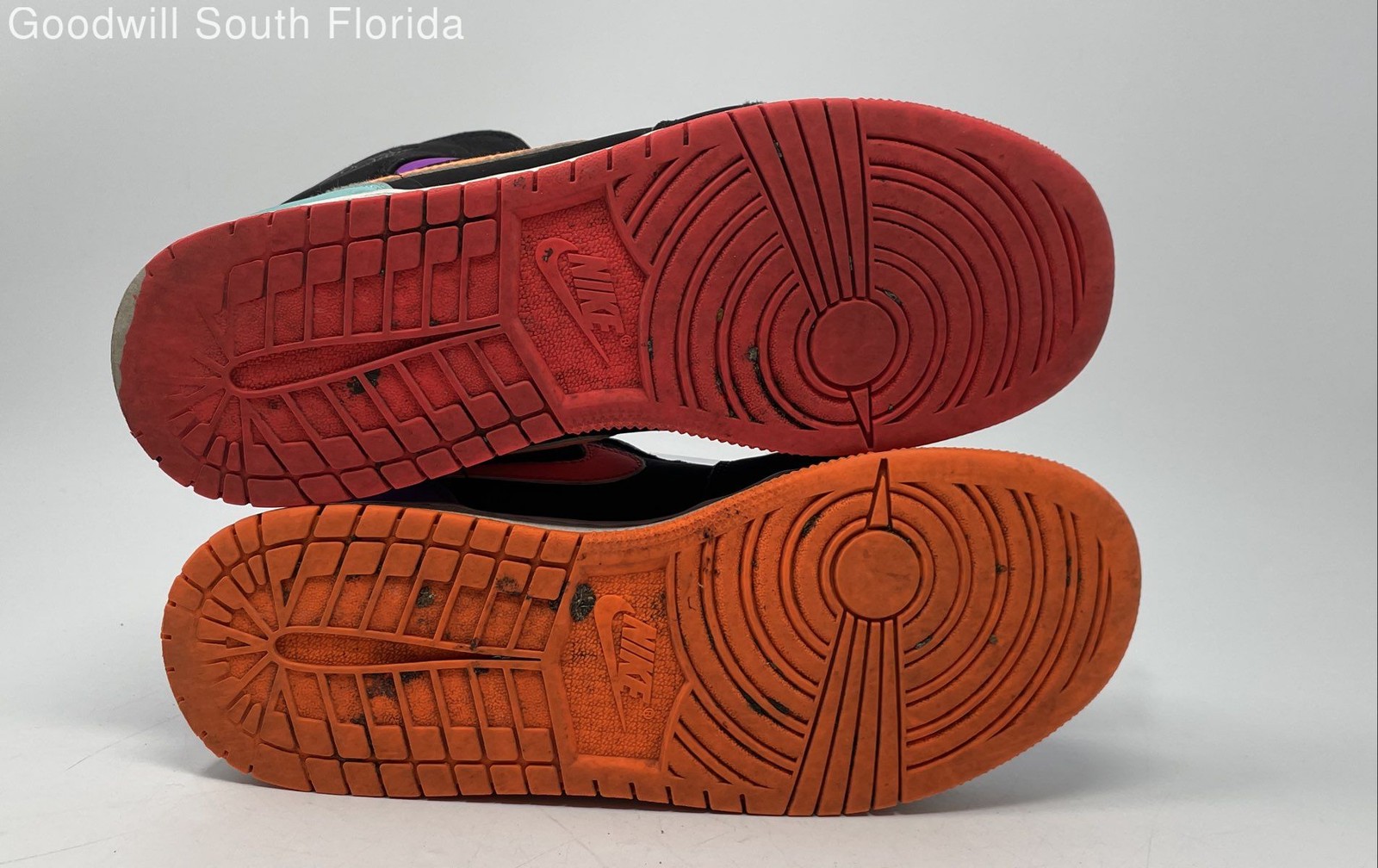 Nike Boys Air Jordan 1 Mid 554725-083 Multicolor Sneakers Shoes Sz 6.5Y No Laces thumbnail 5