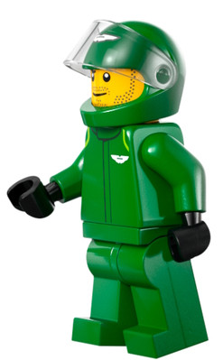 LEGO  - Minifigs - City - cty1837 - Formula 1 Aston Martin Fahrer (60445)
