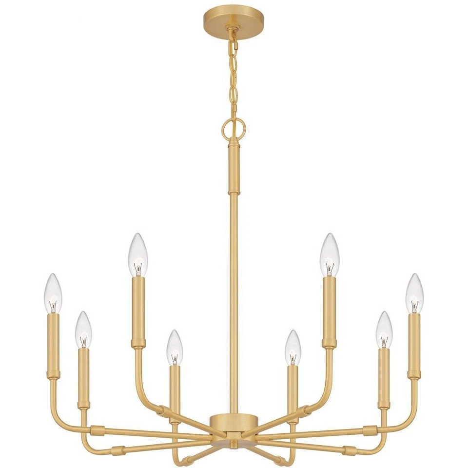 Abner - Lámpara de araña de 8 luces en estilo de transición - 28 pulgadas de ancho por 26 pulgadas Foto 3 de 4