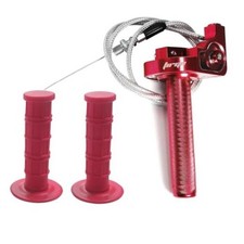Throttle Grip Motorcycle 22mm CNC Aluminum Quick Twister Throttle Red grip