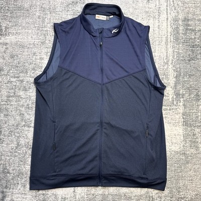 KJUS Westport Vest Mens XL 54 Navy Blue Golf Performance UPF 50 Quick Dry Travel