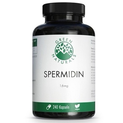 NEU | Green Naturals Spermidin 1,6 mg Nahrungsergänzungsmittel 240 Kapseln