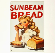 Sunbeam Bread 8 x 12 Novelty Metal Sign Shrink-wrapped Made In USA New!