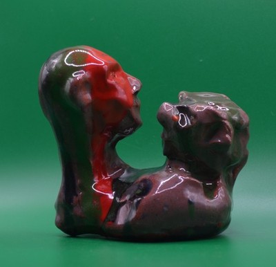 ''Human Assistant'' - Expensive Original Clay Sculpture. Hand made & glazed.
