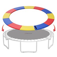 8FT Trampoline Spring Cover w/Split Design Waterproof Surface EPE Foam Padding