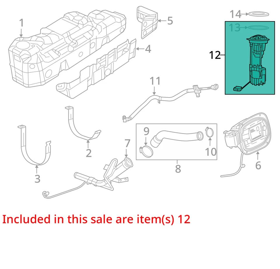 Fuel Pump New Style 6 Lug Wheel Pump Fits 19-23 DODGE 1500 PICKUP 2715976 - Imagem 3 de 4