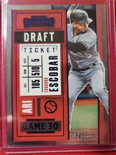 2020 Panini Contenders - Eduardo Escobar #65 Draft Ticket Blue /149