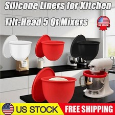 Mixaid Silicone Liners for Kitchenaid Tilt-Head 5 Qt Mixers Attachments Bowls US