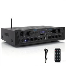 500W 4-Channel Bluetooth Karaoke Amplifier with AUX/FM/USB