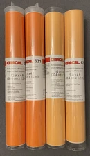 4 LOT ORACAL 631 ROLLS 12"X4' REMOVABLE ADHESIVE VINYL APRICOT PERSIMMON 391 890