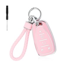 5 Button Key Fob Cover,TPU Key Fob Case with Keychain,Car Key Cover Pink Car ...