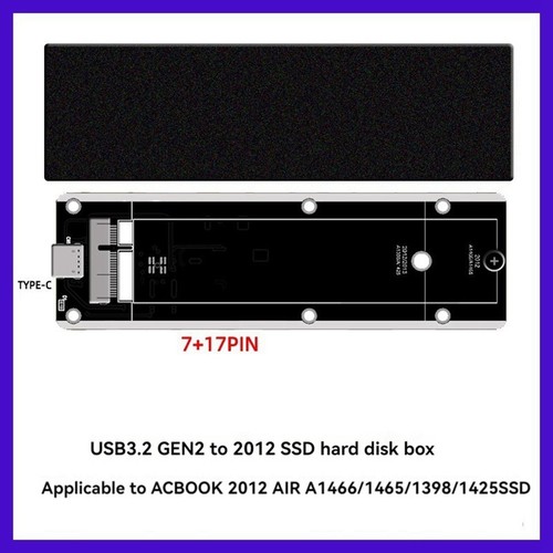 Pour 2012 Air A1425 A1398 A1465 A1466 Boîtier SSD USB3.2 GEN2 6Gbps M.2 SAT8075 - Photo 5/8