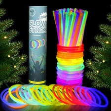 Christmas Glow Sticks 100pcs 8" Glow-in-the-Dark Toys for Kids  Party Favors