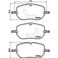 Hella BremsbelÄGe Vorne Passend FüR Mercedes C-KLASSE | 8DB 355 044-261