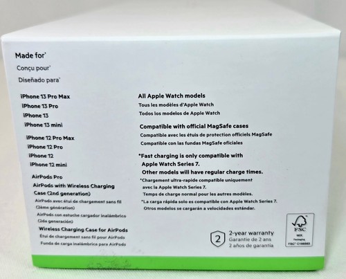 Chargeur Apple sans fil Bellini 3 en 1 avec MagSafe, neuf dans sa boîte ouverte - Photo 6 sur 6