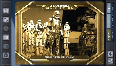 Star Wars Card Trader Masterwork 2024 - Captain Phasma Gold Metal 1cc 1/1