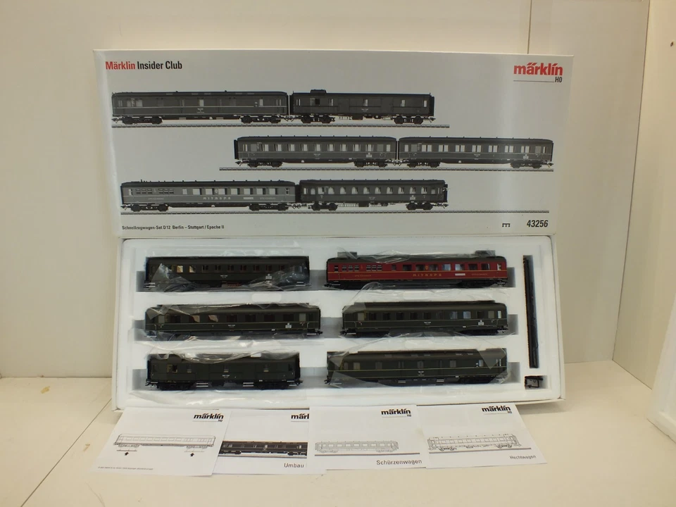 MARKLIN 43256 INSIDER CLUB 3-RAIL X6 COACH PACK COMPLETE IMMACULATE BOXED(C1419) - Image 1 of 4