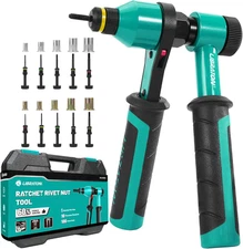 Rivet Nut Tool, Rivnut Tool, Professional Ratchet Nutsert Tool Kit, Nutsert Gun 